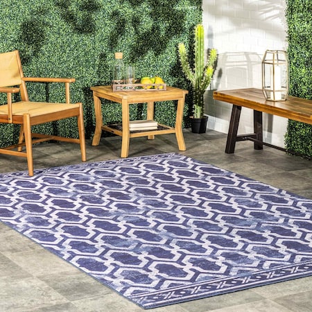 Nuloom Fae Geometric Machine Washable Indoor/Outdoor Area Rug 8ft BIFR02A-S808